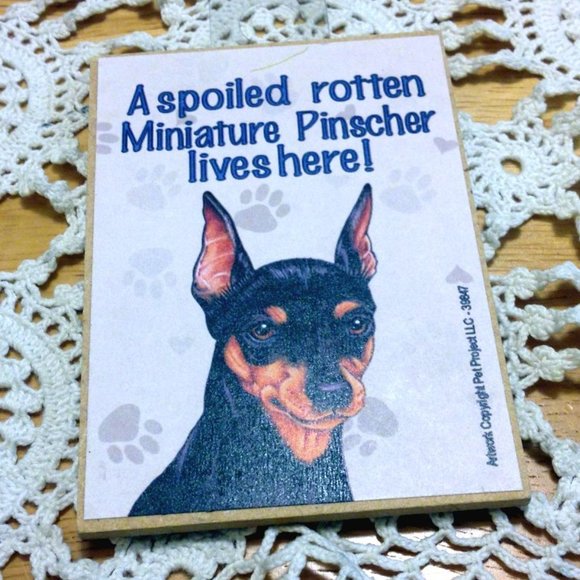 Doggie Refrigerator Magnet, Miniature Pinscher, New - Picture 1 of 3